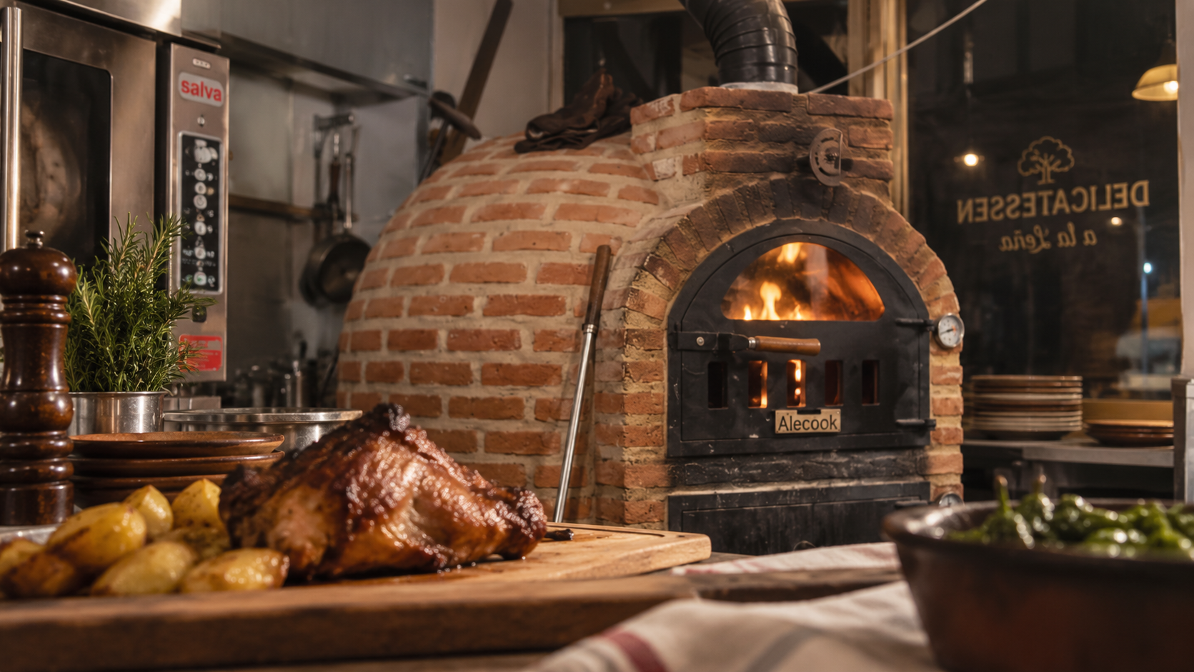 Web de Delicatessen a la Leña, cocina tradicional al horno de leña